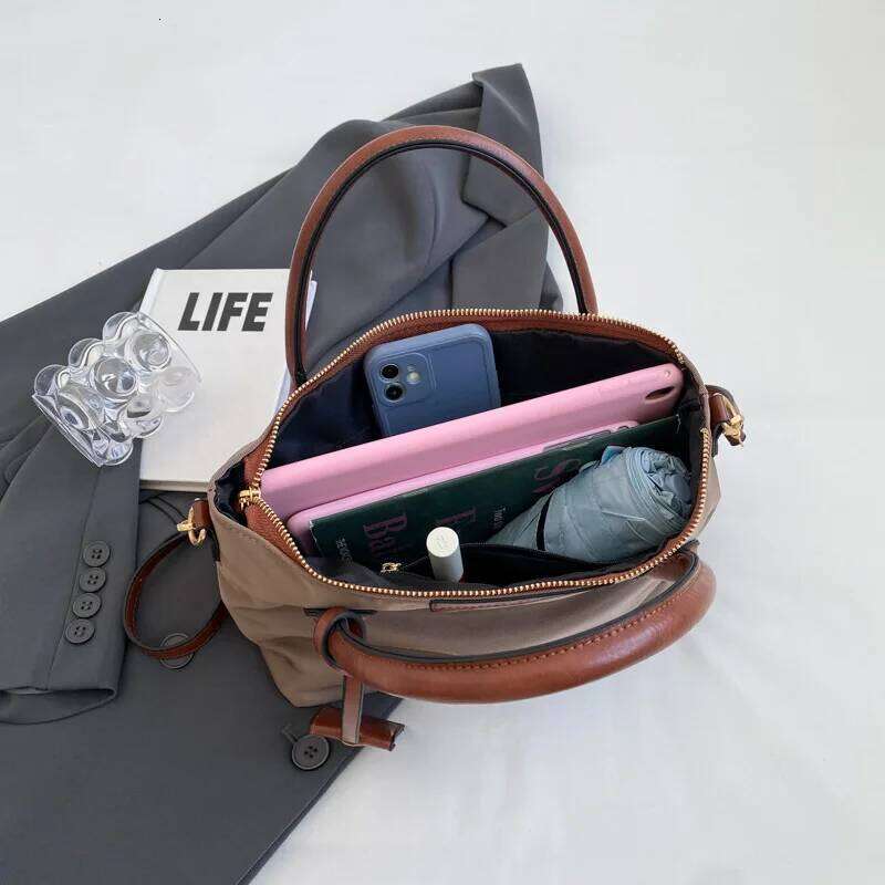 Fashion Casual Tote Waterproof Nylon Shoulder Commuting Handbag Crossbody Large Capacity Women'S Bag Y260205