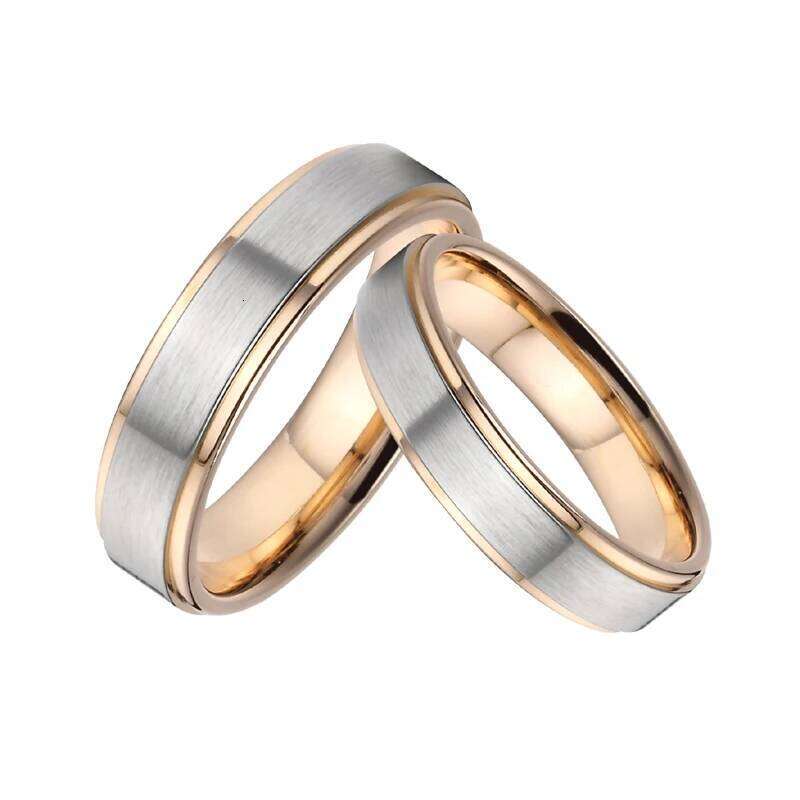 Love Alliances Classic Marriage Promise Wedding Rings Set for Couples Men and Women Gift Titanium Stainless Steel Men's Ring W260206
