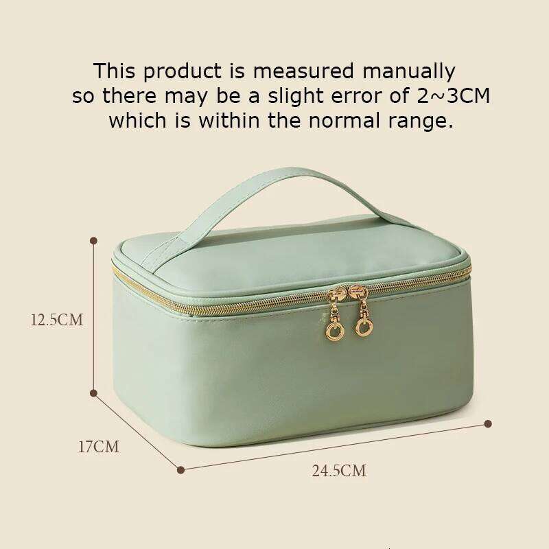 Customizable PU Leather Makeup Bag Personalized Monogram Name Cosmetic Case Bespoke Design Large Capacity Toiletry Organizer Y260206