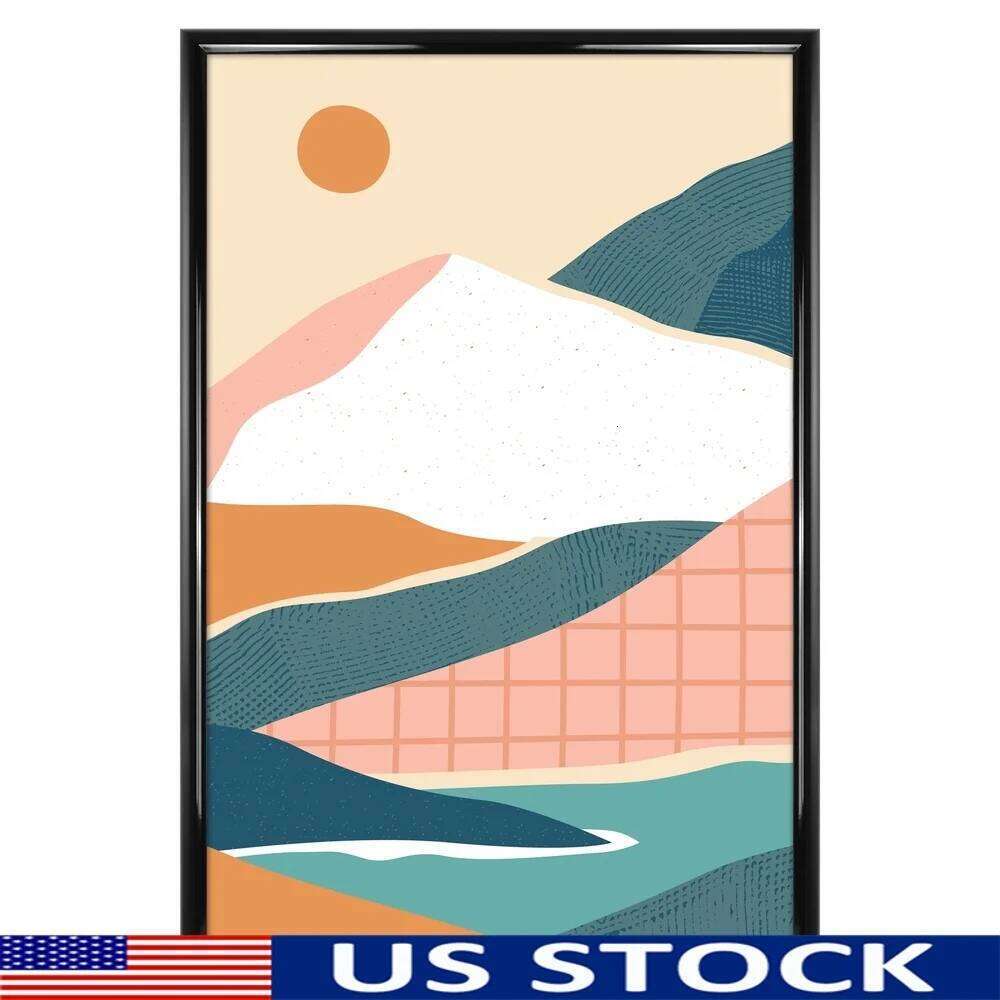 20x30 Black Poster Frame Plastic Lightweight Wall Display Frames Art Prints Photos Vertical Horizontal Hanging Home Office S260205