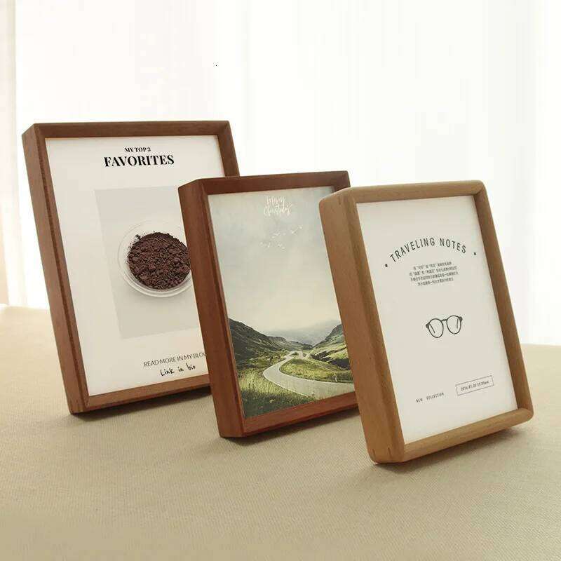 Solid Beech Wood Sandalwood Pendulum Household Nordic Style Creative Handwork Adornment Desktop Photo Frame New S260205