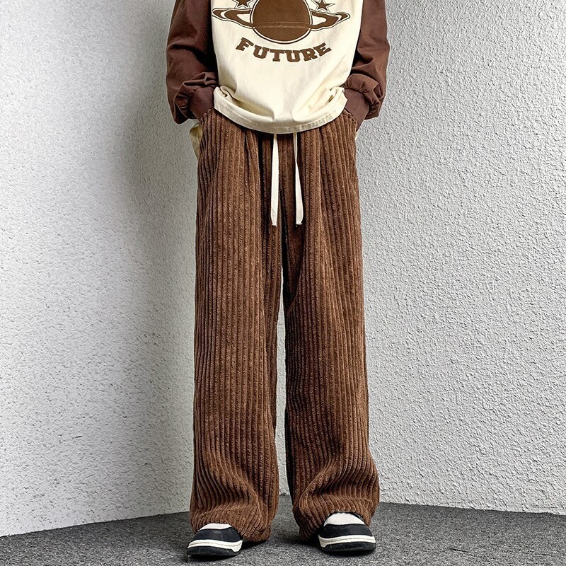 Mens Retro Flare Velvet Pants Pure Green Blue Soft Full Length Trouser Plus Size Mens Stand up Pocket Casual Boots Tailored Sports Pants 241113