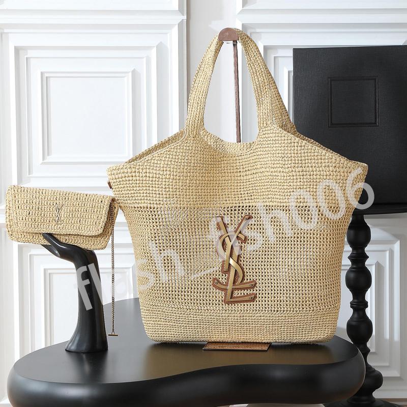 Raffia Grass Beach Bag Vacation Tote Bags Luxury Designer bag Summer Shoulder Satchel Handbag Hawaii Travel Bag