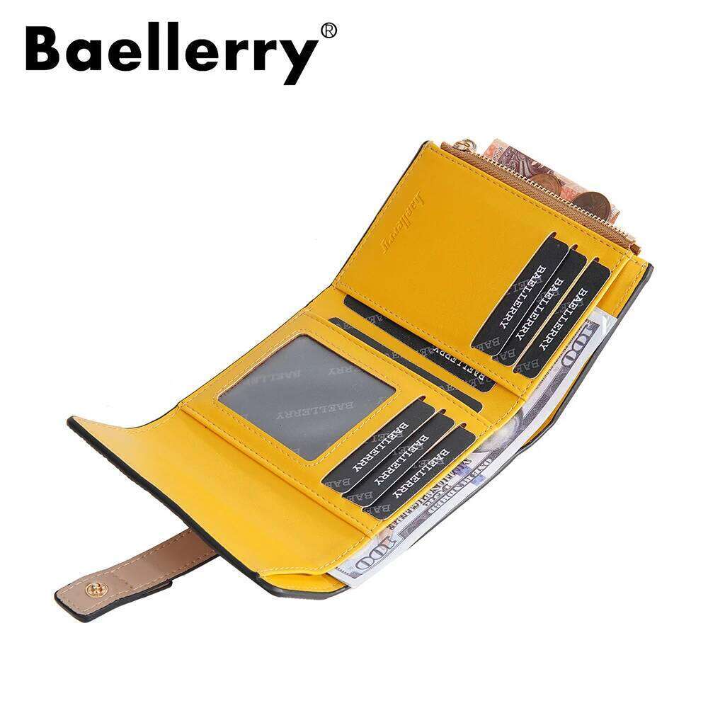 Cute Mini Color Block for Women, Ins Fashion Trifold Zip Around Coin Purse with Card Slots, Small Short Wallet Y260206