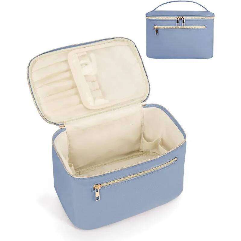 1pc Korean Style Partition Large Capacity Waterproof Travel Toiletry Set Makeup Bag Storage Y260206