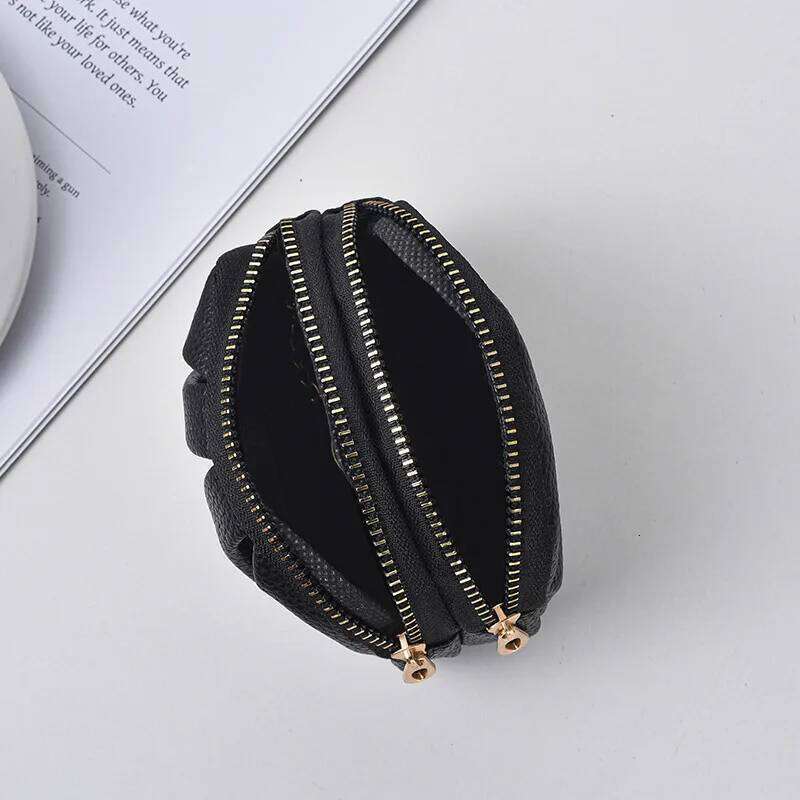 Retro Mini Leather for Women Korean Style Zipper Coin Card Holder Wallet Double-layer Female Small Purse Clutch Bag Y260206