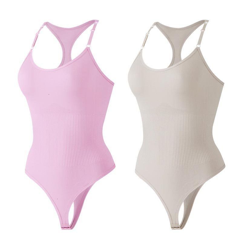 Sculpting Bodysuit Seamless Shapewear Fashion Exquisite Sculpting Bodysuit Body Shaping Vest Back Strap Thong Hook One-Piece Postpartum Waist Trainer 