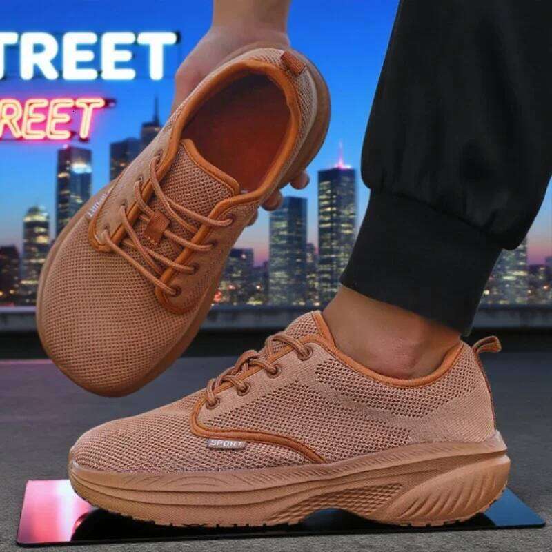 Wide Platform Shoes Men Tennis Femimino Slip on Breathable Sneakers Minimalist Soft Barefoot Walking Shoe Zapatillas De Deporte