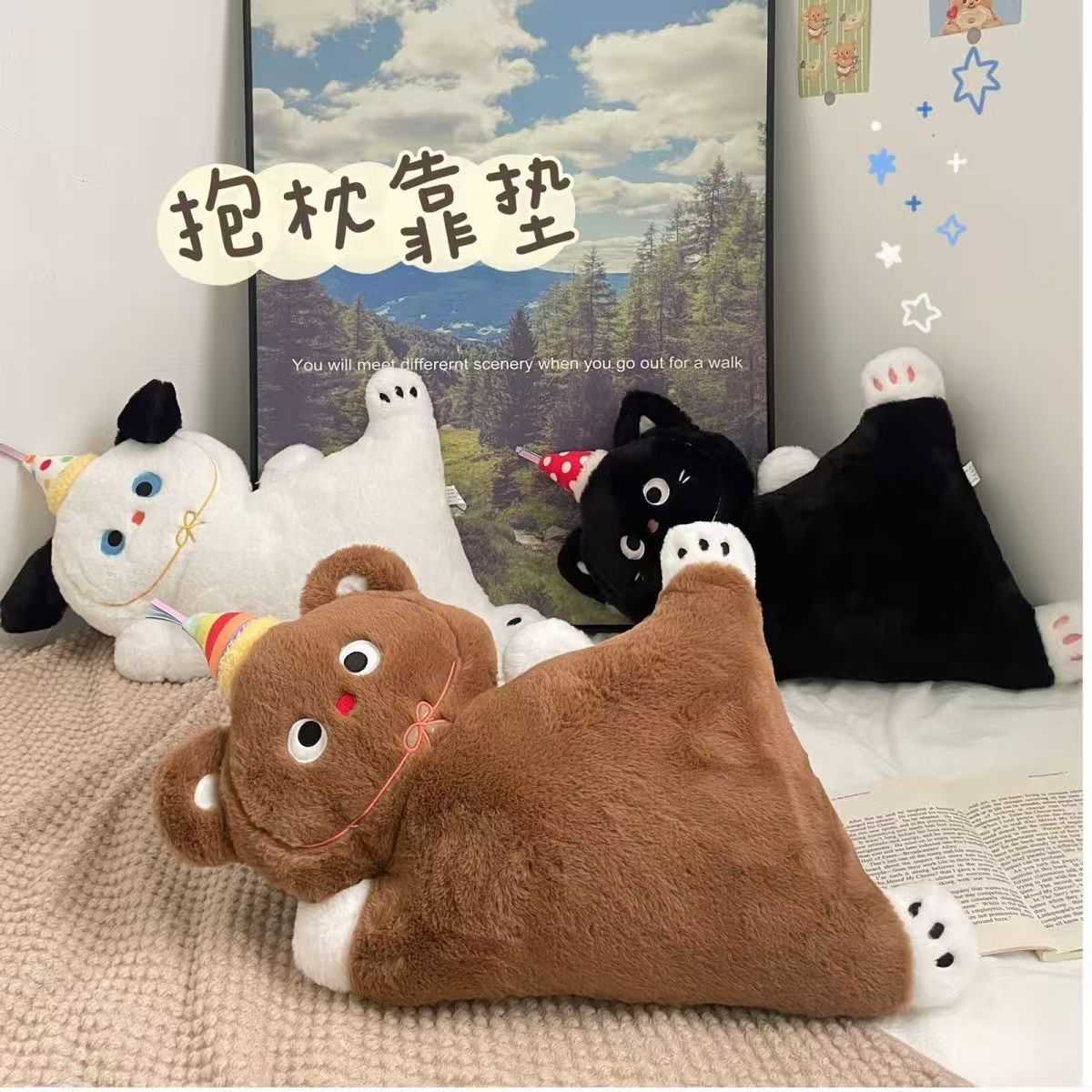 Cute cartoon doll pillow for living room sofa office cushion sleeping toy for girls and children J260206