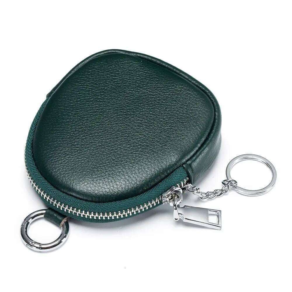 New Mini Coin Purse Solid Color Zipper Card Holoder Wallet with Key Ring Handbags Y260206