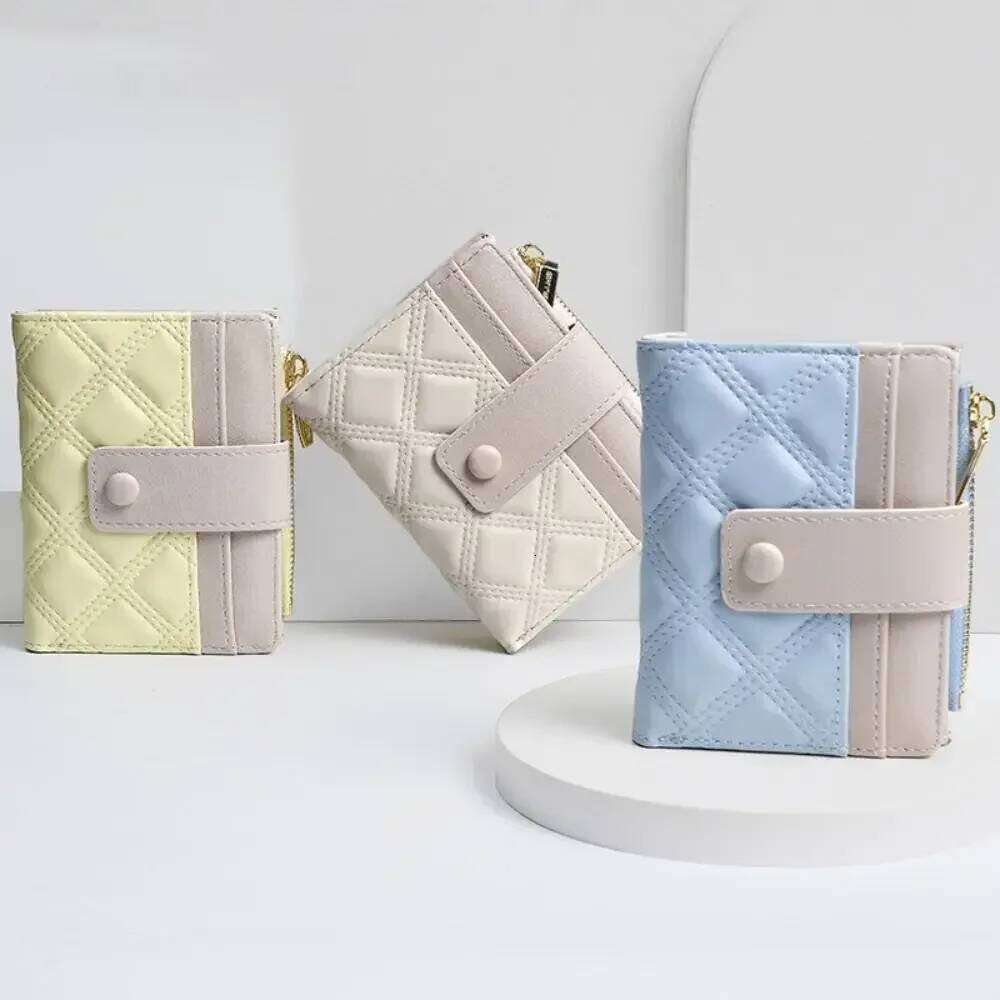 Women Ladies Plain Holder Cute Wallet with Card Slot Leather Purses Portable Coin Purse Large Capacity Money Bag Y260206