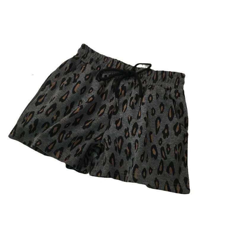 New Leopard Print Shorts Casual To Wear High-waisted, Slimming and Tight Wide-leg Hot Pants for Women XJ260206