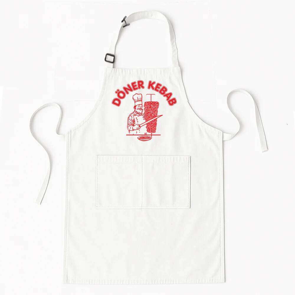 Doner Kebab Aprons Bib for Men Women Chef Kitchen Cooking Tablier Cuisine Painting AP-018 S260205