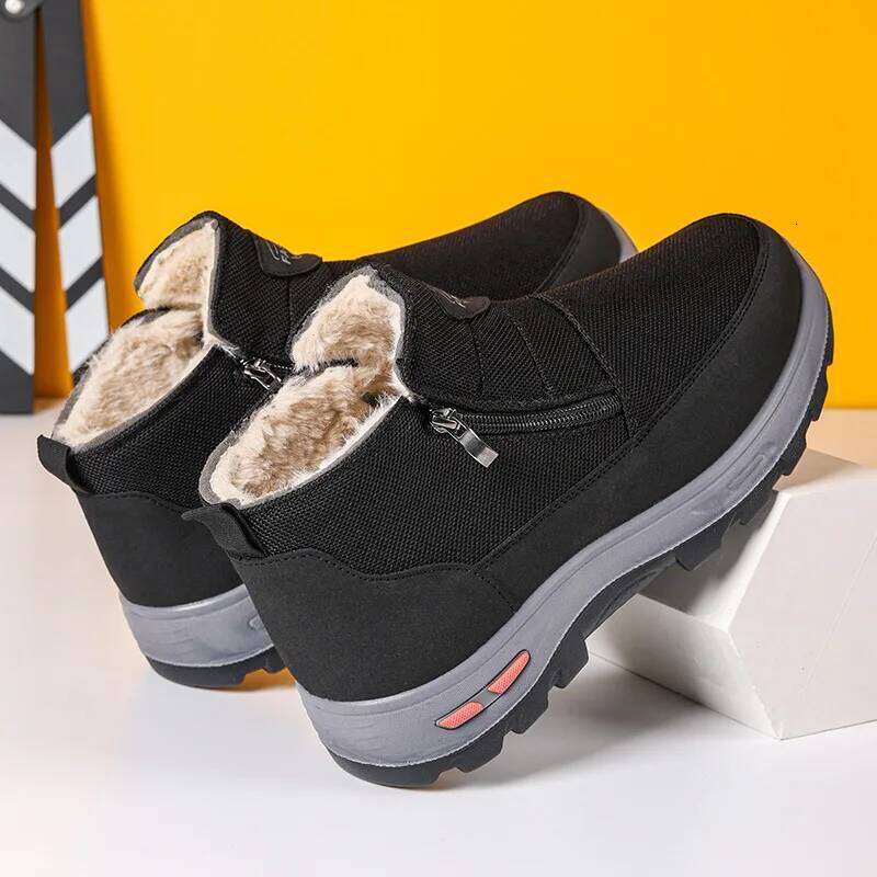 Men's autumn winter casual cotton shoes warm wear-resistant snow boots outdoor thick heels low-priced and free shipping
