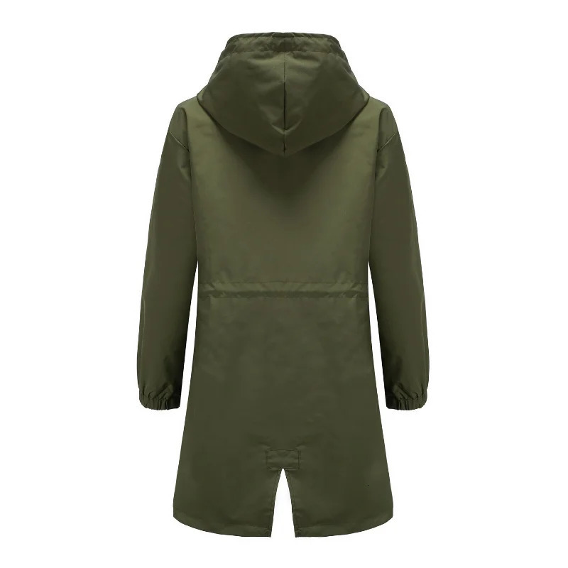 Fahsyee Raincoat Women Rain Jacket Waterproof Hooded Windbreaker Outdoor Long Active 260204 - view 6