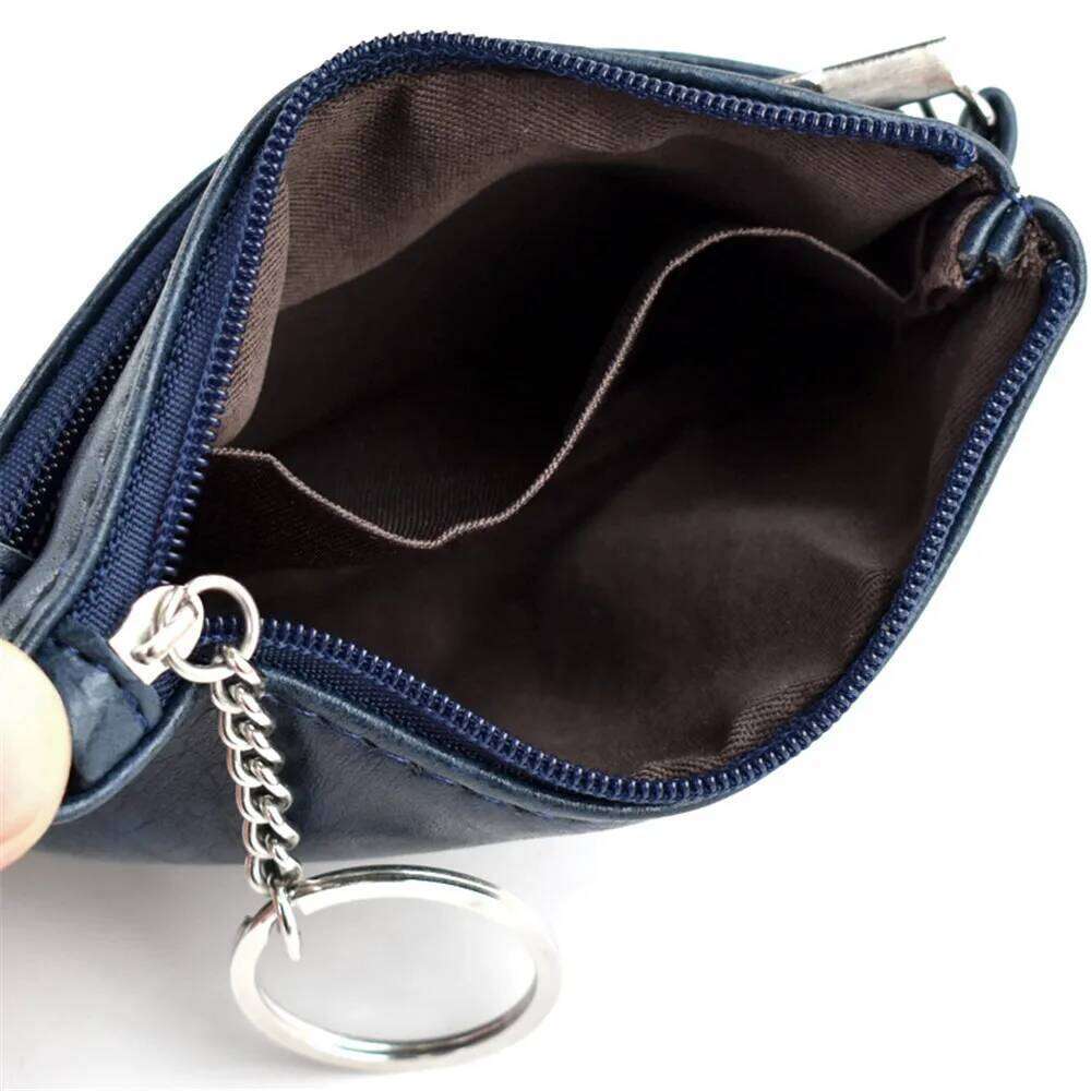 Women Men Kids Wallet Lady Double Zipper Purse Pu Leather Multifunctional Coin Money Credit Card Key Ring Keychain Handbags Y260206