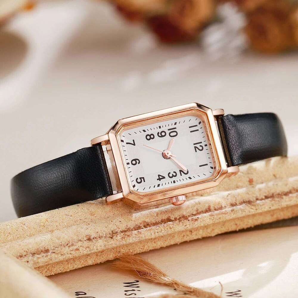 Fashion Rectangle Arabic Dial Women Quartz Watches Casual Leather Strap Wrist Watch Ladies Clock Reloj Mujer Z260206