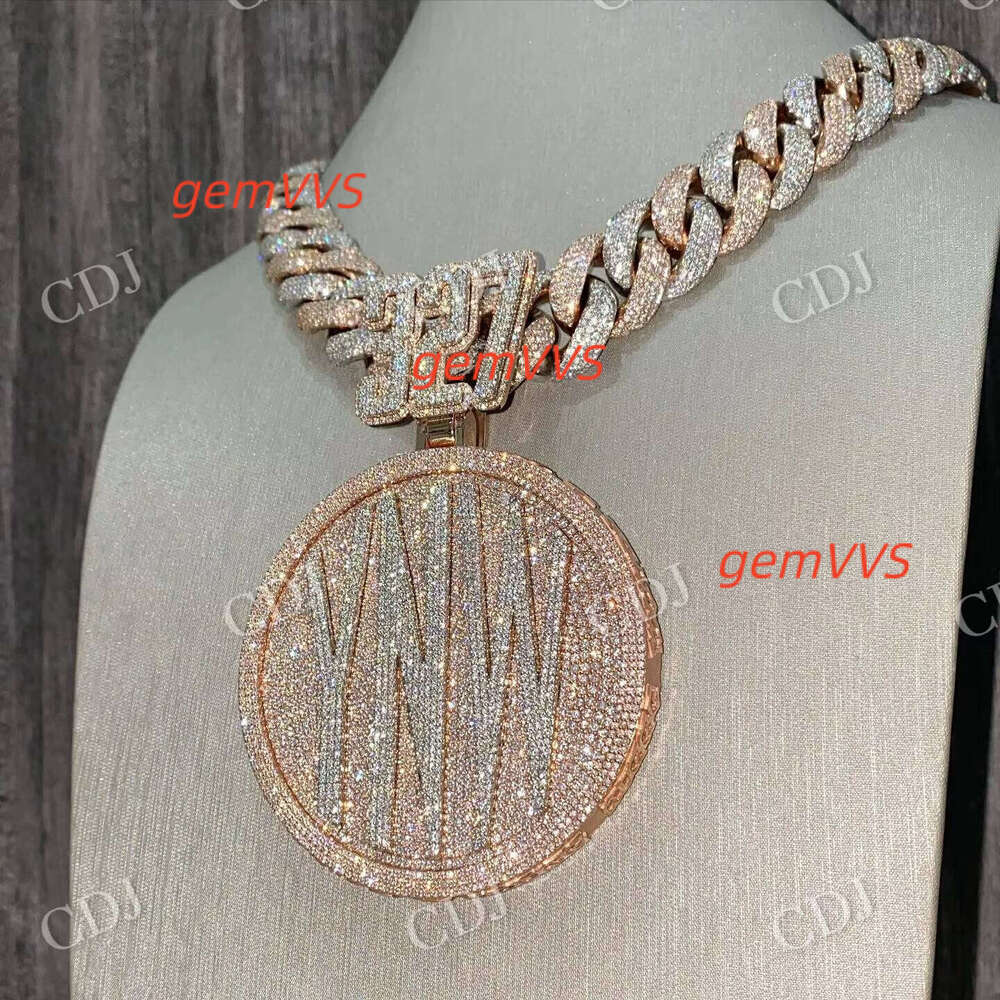 Luxury Customized Gold Hip Hop Jewelry Iced Moissanite Diamond YNW Letter Pendants Party Trendy Style Wholesale Price Pendant