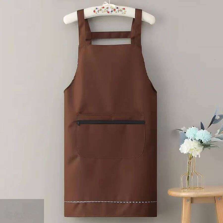 Household Women Kitchen Waterproof and Oil-Proof Sleeveless Apron Fashion Internet Celebrity Cute Suspender Work Clothes for Men S260205