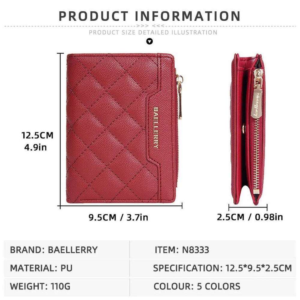 Baellerry Cute Small Purse for Women 2025 - PU Zipper Coin Pouch with Wristlet, Travel Mini Card Holder Y260206