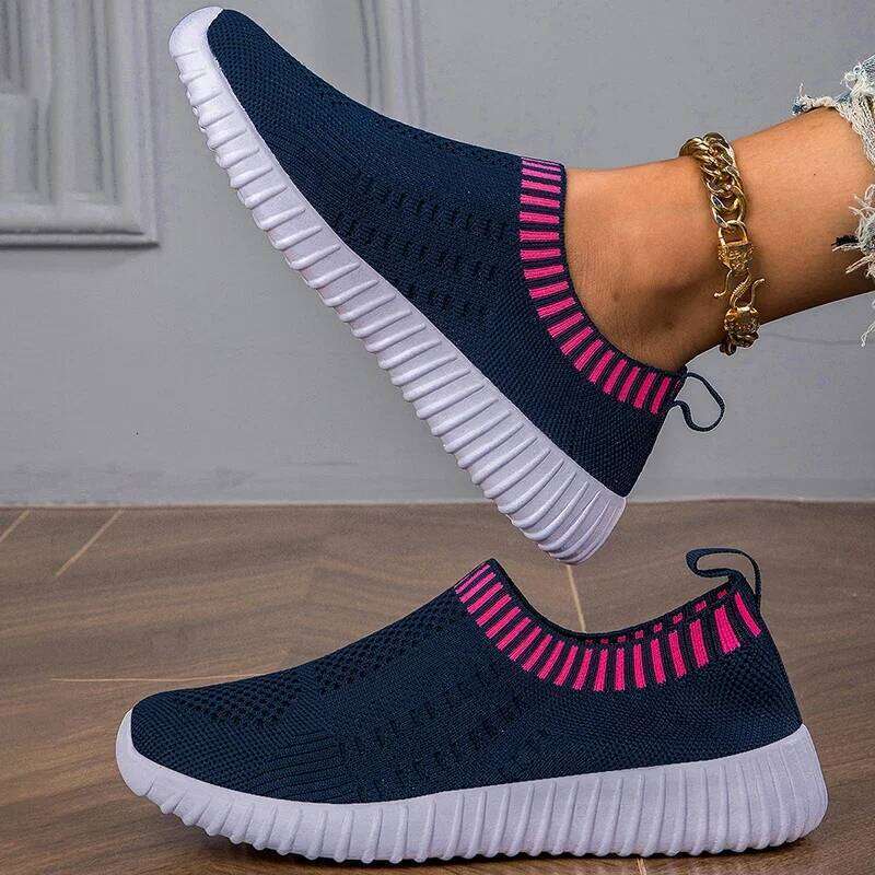 for Casual Flats Fashion Breathable Walking Mesh Flat Sneakers Women Gym Tenis Shoes Female Footwear