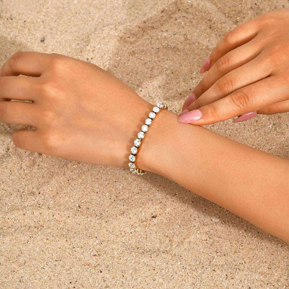 2/3/4/5MM Luxury Tennis for Women, Stainless Steel Bracelet Zircon Chain Bracelets, Dainty Jewelry Gift 26H0206