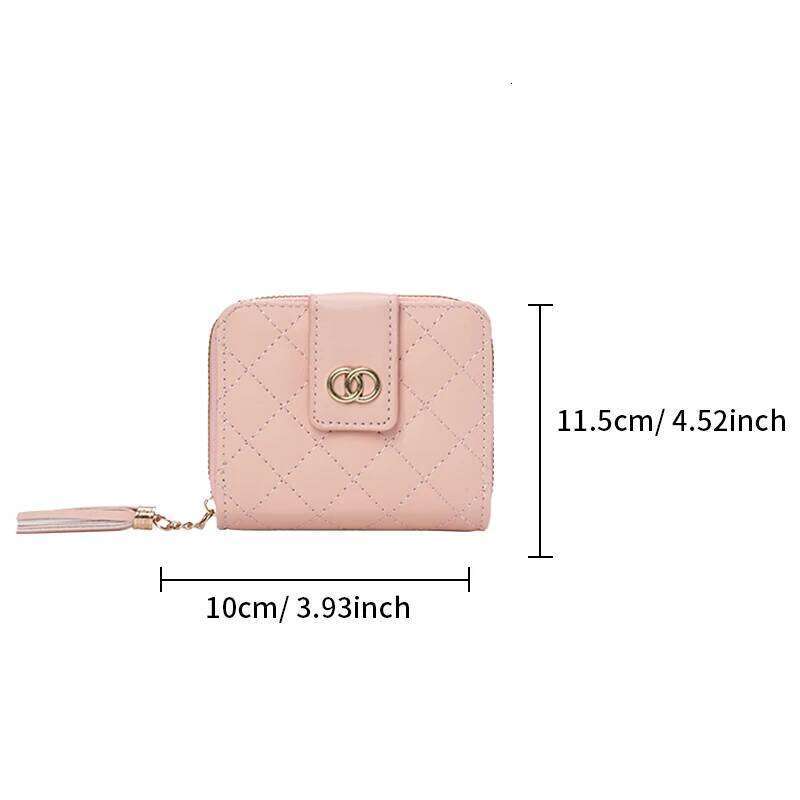 New Women's Short Wallet, Premium Minimalist Large Capacity Purse with Tassel Y260206