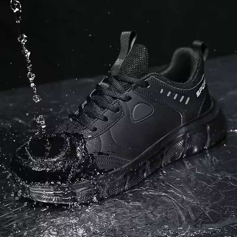 Men Hiking New Leather Windproof Lightweight Simple Versatile Jogging Male Sneakers Outdoor Non-Slip Wear Resistant Shoes