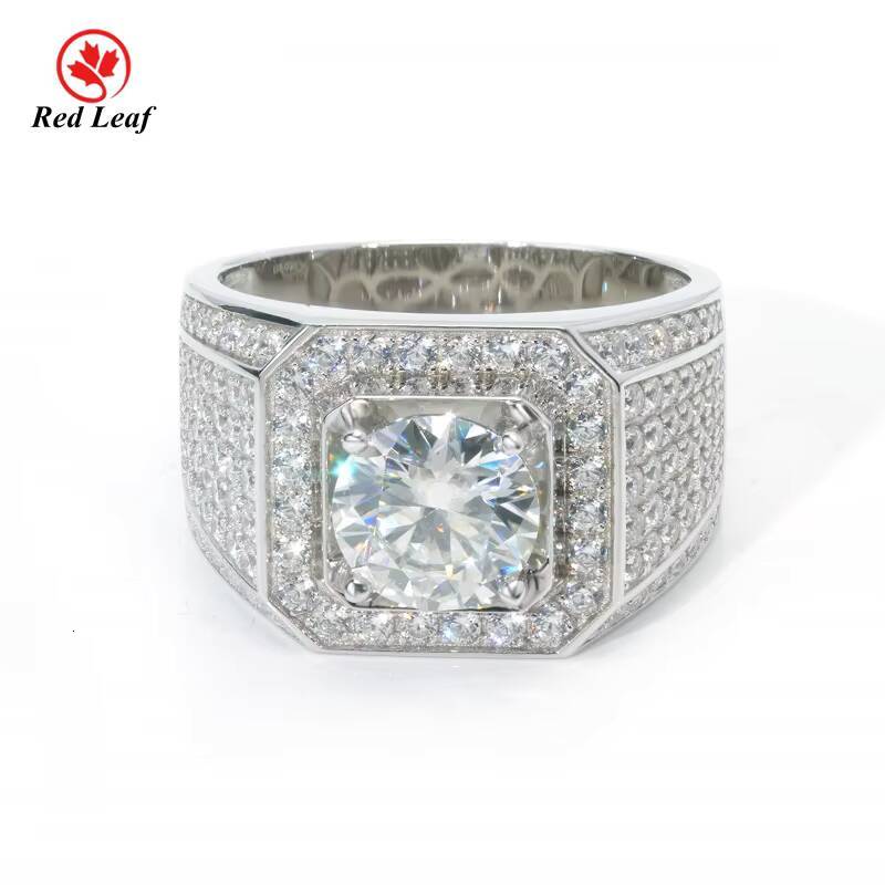 Redleaf White Gold Lab Grown Diamond IGI Certified 14k 18K Customized Unisex Wedding Ring DEF VVS VS Round Lab Diamond Party