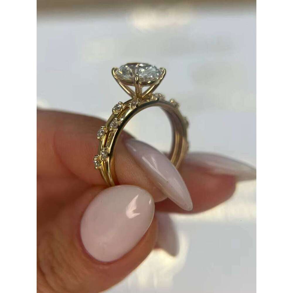 Oval Diamond Ring IGI Certified Fine 9K 10K 14K 18K Goldsolid Jewelry Handmade Engagement Rings For Women