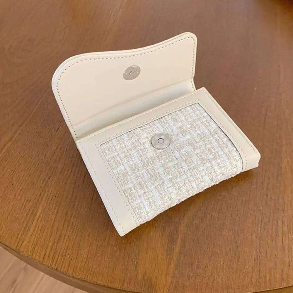 Simple Korean Style Women's Wallet Short Clutch PU Purse Multi-function Cloth Card Bag Women Y260206