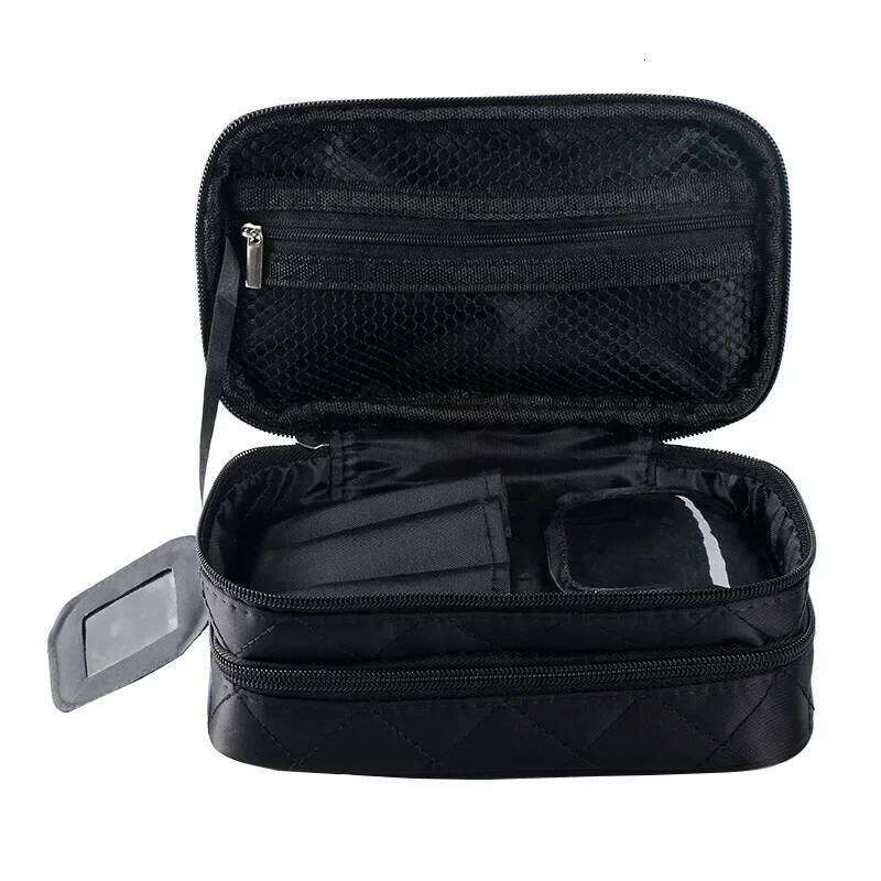 Women's cosmetic Double layer Waterproof makeup travel essentials organizer large capacity Multifunction toiletry bag Y260206