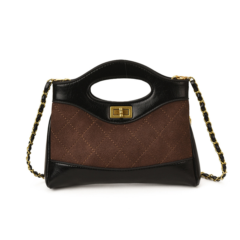 Retro high-end diamond quilted handbag New fashionable matte shoulder bag Women's high-quality luxury handbag Versatile commuter crossbody should