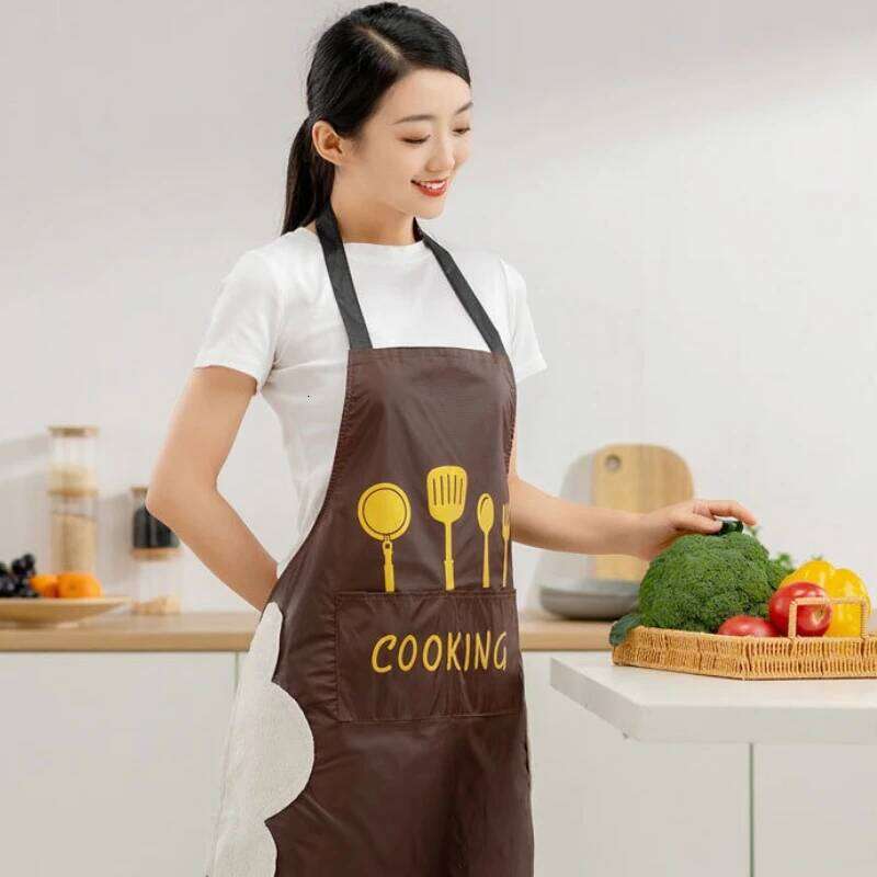 Waterproof Oilproof Can Wipe Hands Kitchen Work Clothes for Cooking Baking Cleaning Men&Women Universal Sleeveless Apron S260205