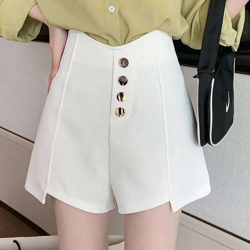 Korean Style High Waist Wide Leg Short Women's Spring Summer New Fashion Loose Slimming Versatile Outerwear Boot Pants XJ260206