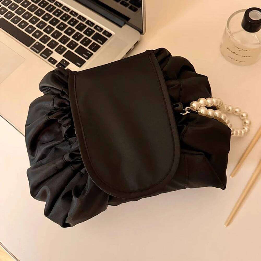 Women Drawstring Cosmetic Travel Storage Makeup Bag Organizer Female Make Up Pouch Portable Waterproof Toiletry Beauty Case Y260206