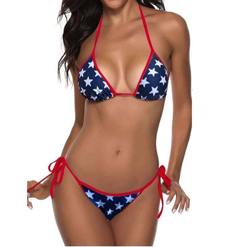 Sexy Bikini 2026 Women USA Flag Print Bra Underwear Lingerie Swimsuit Low Waist Bikinis Sets Beach Swimwear Z260206