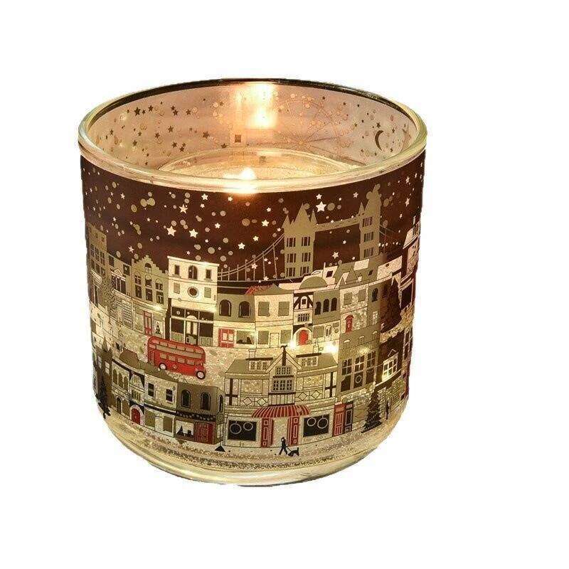 Glass Scented Candle Cup Heat Sensing Light Control Aromatherapy Jar Designer Style Home Table Centerpiece Cozy Gift For Women S260205