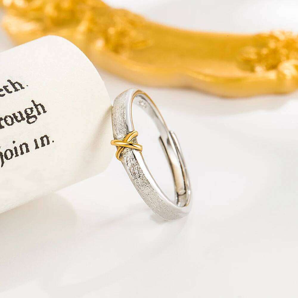 High Quality Women's 925 Sterling Silver Jewelry Fashion Cross Crystal Zircon Couple Ring For Men XY0311 W260206