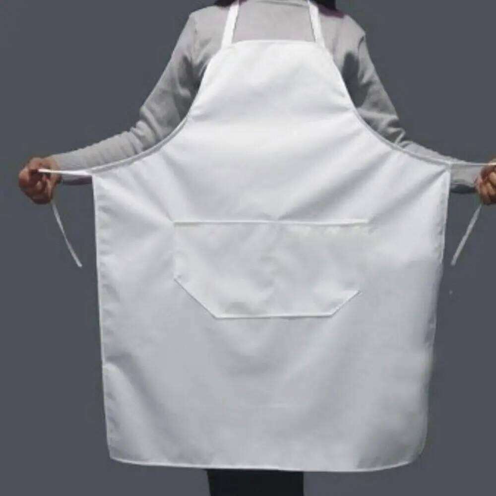 Adjustable Cooking Unisex Waterproof Dust-proof New Solid Color Chef Waiter Dirt-resistant Smock Sleeveless Pocket Apron S260205