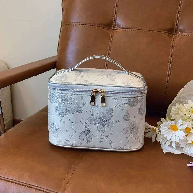 Fashion Women Makeup Portable Cute Ladies Cosmetic Toiletry Storage Pouch Handbag New Cotton Quilted Zipper Bag Y260206