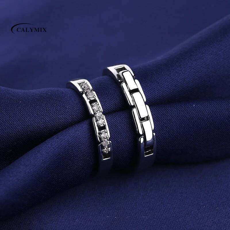 NEW 2PCS 925 sterling Pearl shine Zircon heart Rings Sunlight fashion original Ring silver womer lovers gift W260206