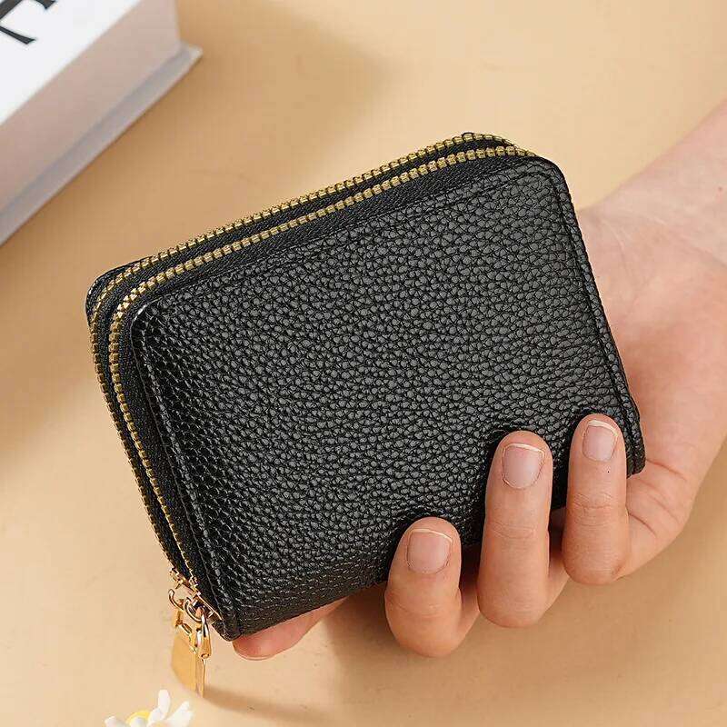 New Women's Multi Wallet Double Zipper Clutch Casual PU Money Large Capacity Storage Leather Card Bag Purse Y260206