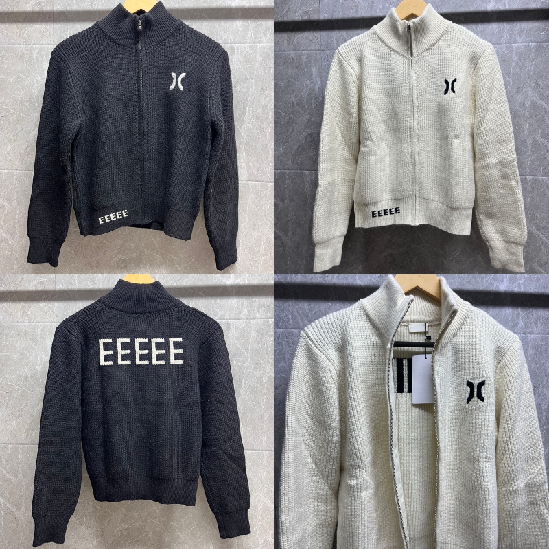 Women Wool Cashmere Blend Cardigan Sweater 26SS Spring Designer Letter Embroidery Knitted Coat High End Slim Fitted Zipper Sweaters