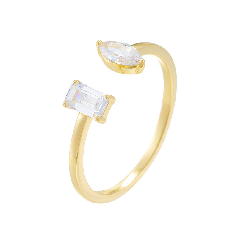 ins-style zircon open sterling silver for women, light luxury, unique stylish, fashionable and high-end ring