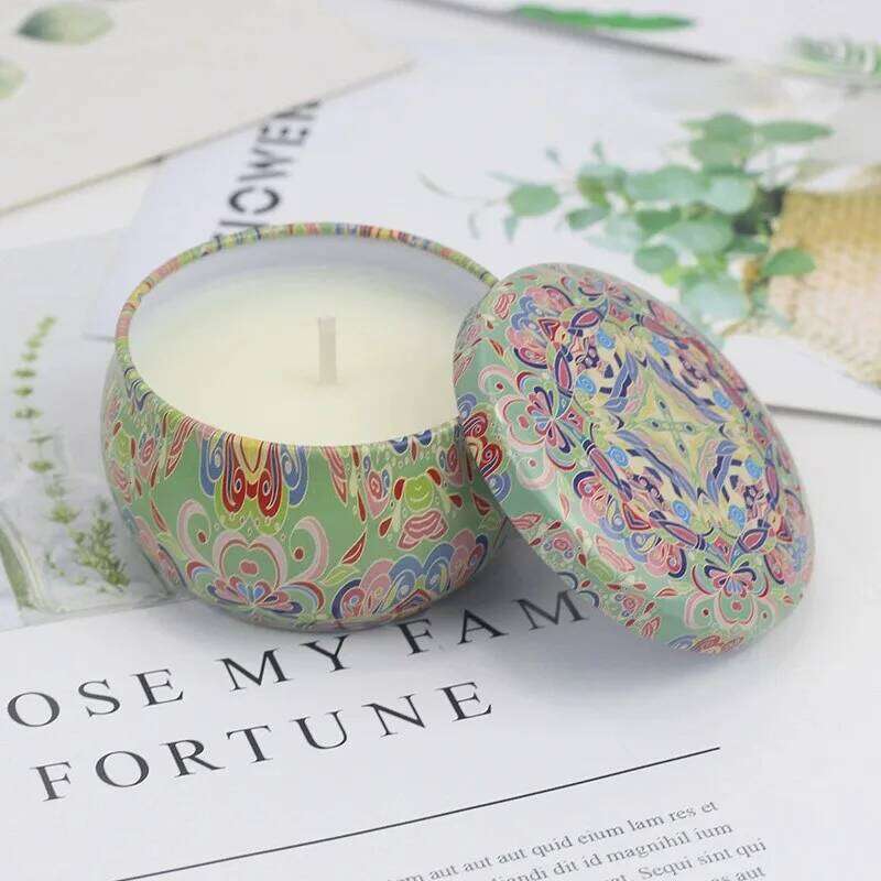 Candle in tin cans without wax, household bedroom fragrance candles, emergency lighting with scented lamps S260205