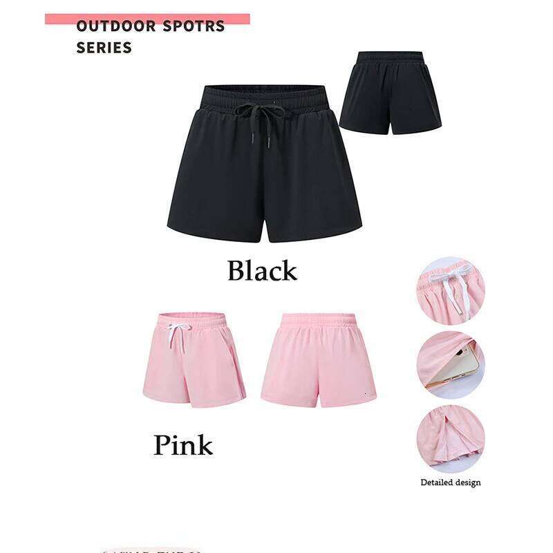 Woman Short Outdoor Sport Double-layer Yoga Shorts Pants Quick Dry Breathable Stretch Fitness Running XJ260206