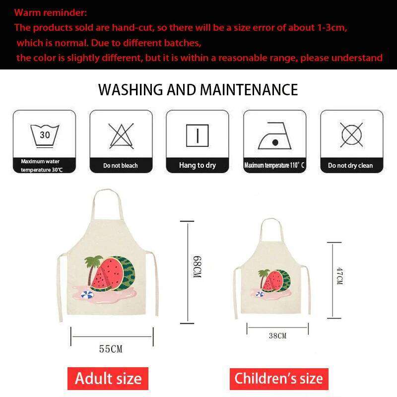 Creative funny cartoon princess apronLinen apron for painting, anti-fouling and anti-dirty overalls, kitchen hot pot bibs S260205