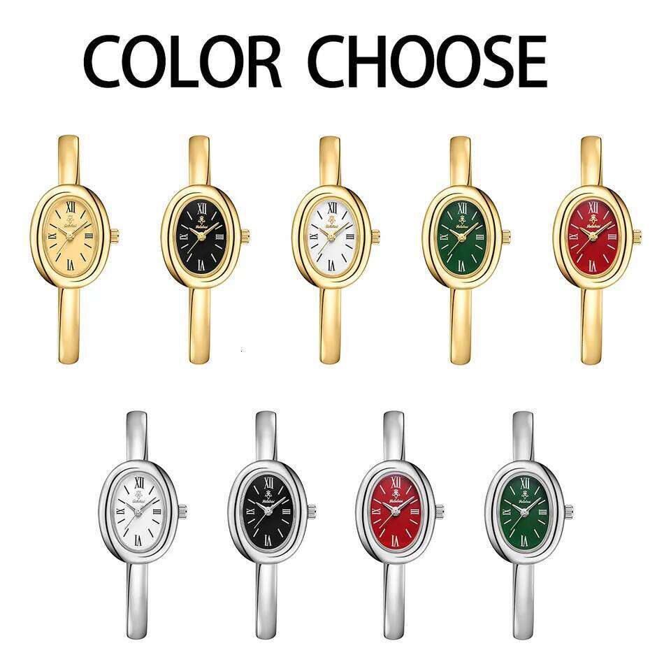 YaLaLuSi brand luxury bracelet model quartz watch, fashionable gold design style, simple dial, box, women's gift Z260206