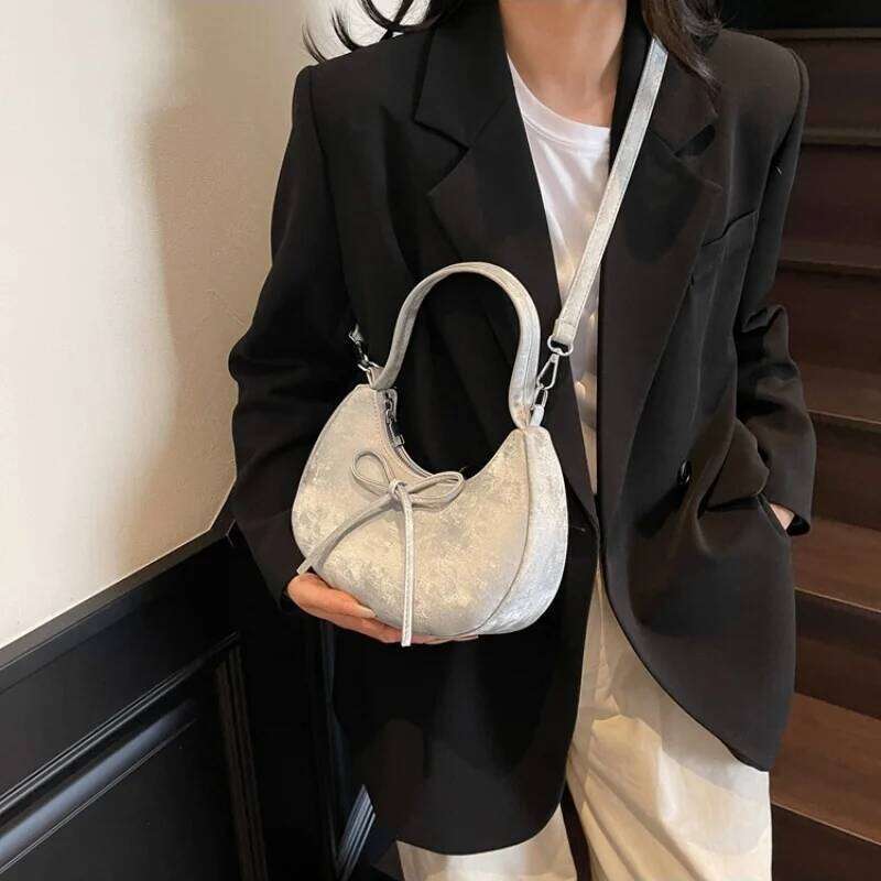 Sweet Fresh Small Bow Handbag Women Trendy Underarm Shoulder Bag, Suitable for Daily Use, Outings, Dates, Parties, Gifts. Y260205